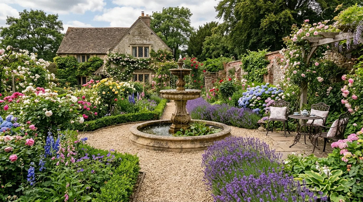 Stone Fountain Centerpiece